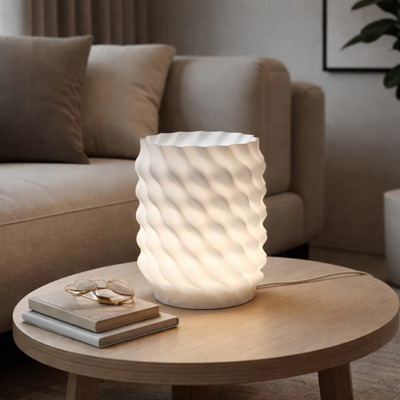 Luminária Premium Decorativa LED 3 Cores USB Abajur Moderno Luz Suave Luxo Em Casa Quarto Sala